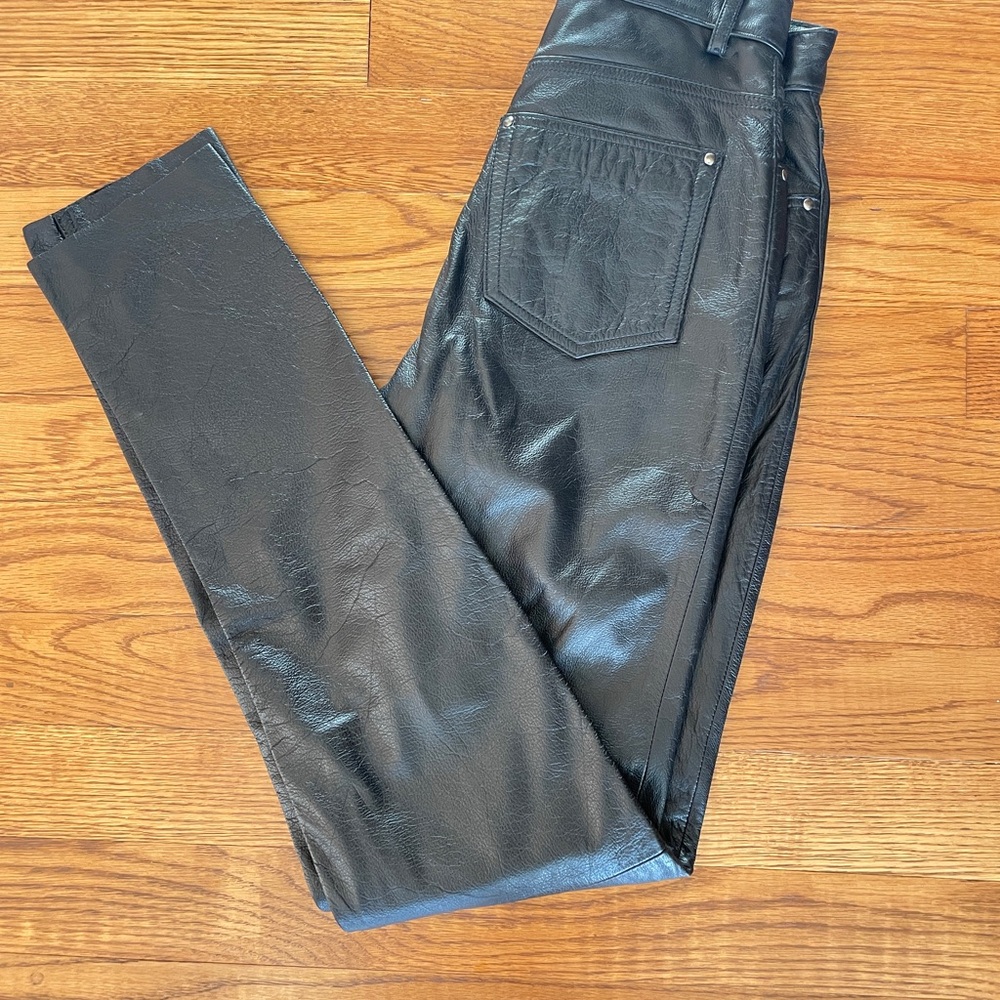 Women’s Black Leather Pants